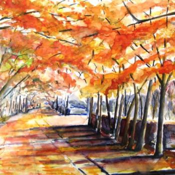 Malerei mit dem Titel "automne" von Eric Pichon, Original-Kunstwerk