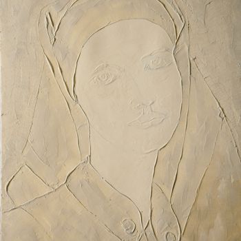 Pittura intitolato "infirmière-12 recto" da Éric Plateau, Opera d'arte originale, Olio