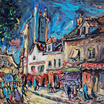 Peinture intitulée "La place du Tertre…" par Eric Raimbault, Œuvre d'art originale, Acrylique