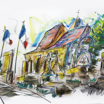 Drawing titled "Essonne - Brétigny…" by Eric Raimbault, Original Artwork, Watercolor
