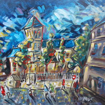 "L'église St-Pierre…" başlıklı Tablo Eric Raimbault tarafından, Orijinal sanat, Akrilik Ahşap Sedye çerçevesi üzerine monte…