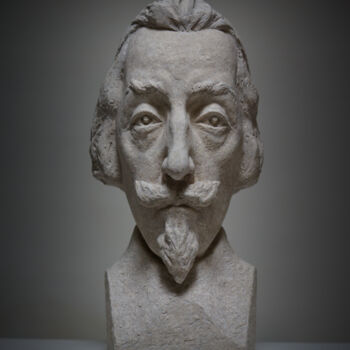 Sculpture titled "Richelieu" by Eric Régimbeau, Original Artwork, Plaster