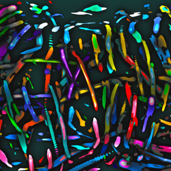 Digital Arts titled "Pop plankton" by Eric Régimbeau, Original Artwork, Digital Painting