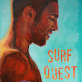 Painting titled "surf quest.jpg" by Eric Roy, Original Artwork, Oil