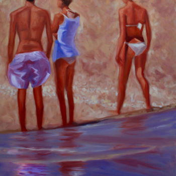 Painting titled "Bord de plage R.jpg" by Eric Roy, Original Artwork