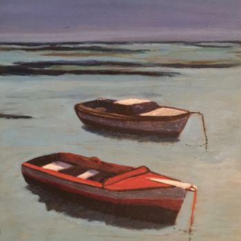 「Barques Guadeloupe.…」というタイトルの絵画 Eric Sautonieによって, オリジナルのアートワーク, オイル