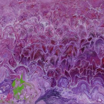 Painting titled "Purple Rain > 20 x…" by Eric Schauer, Original Artwork, Acrylic