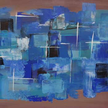 Painting titled "Outremer > 33 x 46…" by Eric Schauer, Original Artwork, Acrylic