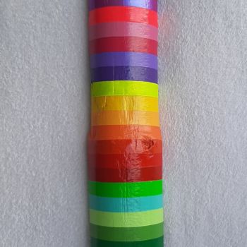 Картина под названием "Rainbow Bambou" - Eric Schauer, Подлинное произведение искусства, Акрил