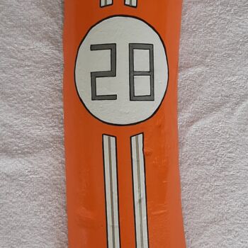 Malerei mit dem Titel "Bambou retro Race #1" von Eric Schauer, Original-Kunstwerk, Acryl