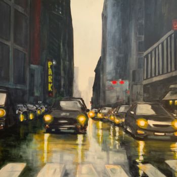 Pintura titulada "Traffic" por Eric Stephan, Obra de arte original, Acrílico Montado en Bastidor de camilla de madera