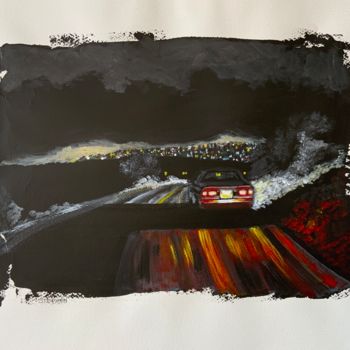 Peinture intitulée "Alone in the dark" par Eric Stephan, Œuvre d'art originale, Acrylique