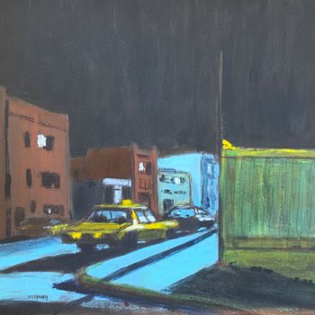 Картина под названием "Blue Street" - Eric Stephan, Подлинное произведение искусства, Акрил