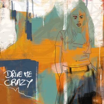 Digital Arts titled "Drive me crazy #1" by Eric Stephan, Original Artwork, Digital Painting Mounted on Other rigid panel