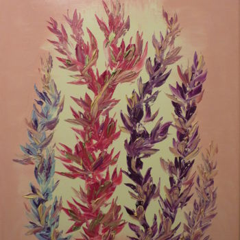 Painting titled "Flore naïve" by Eric Taboureau (Donekk), Original Artwork, Oil