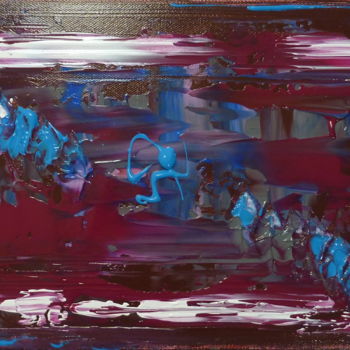 Painting titled "Enigmatiquement bleu" by Eric Taboureau (Donekk), Original Artwork, Acrylic
