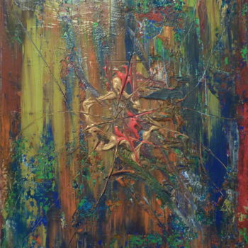 Painting titled "Hybride" by Eric Taboureau (Donekk), Original Artwork, Acrylic
