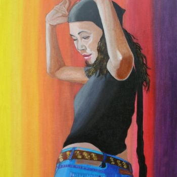 Painting titled "Danseuse Thaï" by Tépaz, Original Artwork