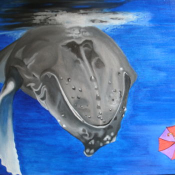 Pittura intitolato "Baleines" da Tépaz, Opera d'arte originale