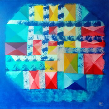 Painting titled "Diamants" by Tépaz, Original Artwork