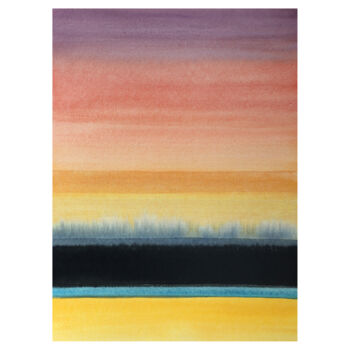 Painting titled "Composition colorée…" by Eric Winzenried, Original Artwork, Watercolor Mounted on Cardboard