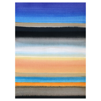 Картина под названием "Composition colorée…" - Eric Winzenried, Подлинное произведение искусства, Акварель Установлен на кар…