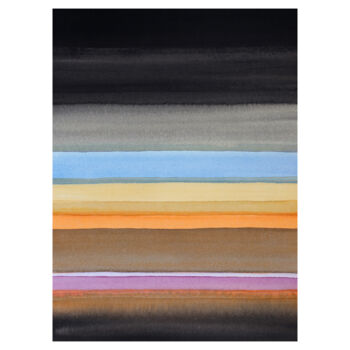 Schilderij getiteld "Composition colorée…" door Eric Winzenried, Origineel Kunstwerk, Aquarel Gemonteerd op Karton