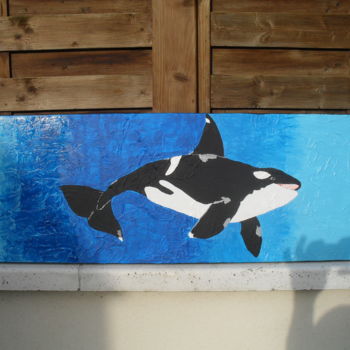 Peinture intitulée "killer whale" par Zeg, Œuvre d'art originale, Acrylique