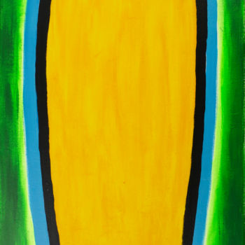 Malerei mit dem Titel "Skateboard jaune" von E.Bonhomme, Original-Kunstwerk, Acryl Auf Keilrahmen aus Holz montiert