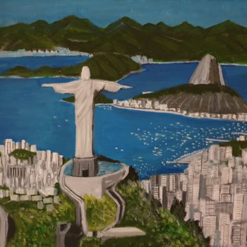 Peinture intitulée "RIO Corcovado" par Eric Altmeyer, Œuvre d'art originale, Acrylique