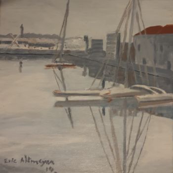 Painting titled "Le Havre au crépusc…" by Eric Altmeyer, Original Artwork, Acrylic