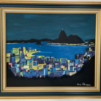 Pittura intitolato "Rio de nuit" da Eric Altmeyer, Opera d'arte originale, Acrilico