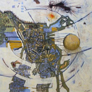 Pintura titulada "Serie Cosmic III" por Ericamiga, Obra de arte original, Oleo