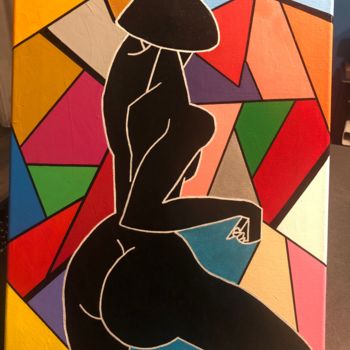 Картина под названием "La femme mosaïque" - Eb19, Подлинное произведение искусства, Акрил