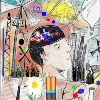 「Energy」というタイトルのデジタルアーツ Eric Bustosによって, オリジナルのアートワーク, 2Dデジタルワーク