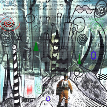 Arte digitale intitolato "Articutral Metropol…" da Eric Bustos, Opera d'arte originale, Lavoro digitale 2D