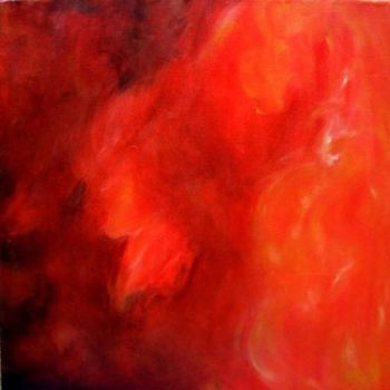 Peinture intitulée "Red" par Eric Courier, Œuvre d'art originale, Huile