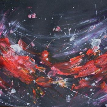 Painting titled "Fracas" by Eric Courier, Original Artwork, Oil