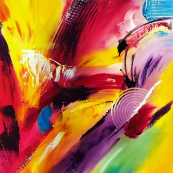Pintura titulada "couleur abstract" por De, Obra de arte original, Oleo