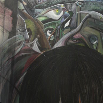 Peinture intitulée "look back tenyearsl…" par Eric Despretz, Œuvre d'art originale, Huile