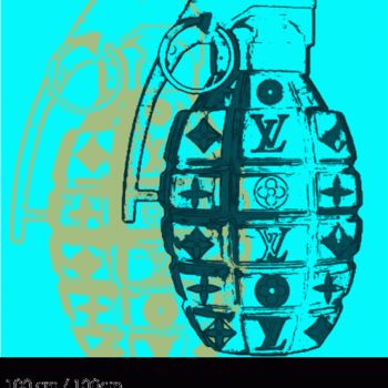 Grafika cyfrowa / sztuka generowana cyfrowo zatytułowany „grenade de luxe 2” autorstwa Eric Gaussens, Oryginalna praca, 2D p…