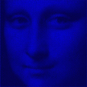 제목이 "blue mona"인 디지털 아트 Eric Gaussens로, 원작, 2D 디지털 작업