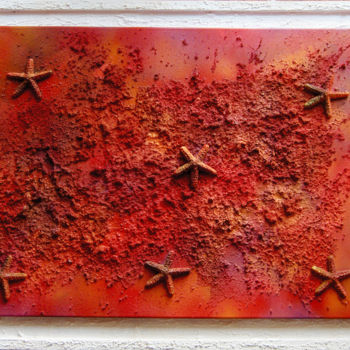 Design intitulée "Etoiles de feu" par Peintre Design 3d Toulousain, Œuvre d'art originale, Accessoires