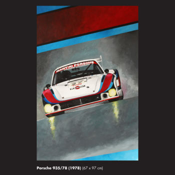 Schilderij getiteld "Porsche 935/78 "Mob…" door Eric Hardy, Origineel Kunstwerk, Acryl