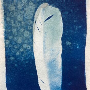 Photography titled "cyanotype de plume…" by Erick Philippe (eikioo), Original Artwork, Non Manipulated Photography