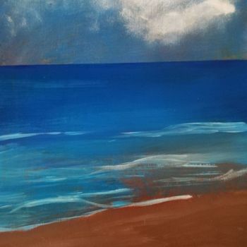 Peinture intitulée "Plage" par Ericleclic, Œuvre d'art originale, Acrylique