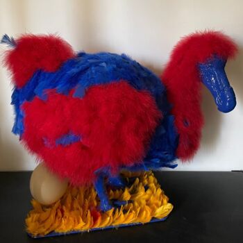 Sculptuur getiteld "Funny Dodo" door Eric Mellerio, Origineel Kunstwerk, Hars