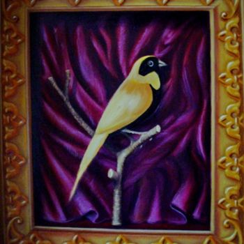 Peinture intitulée "l'oiseau" par Eric Sabatier, Œuvre d'art originale, Huile