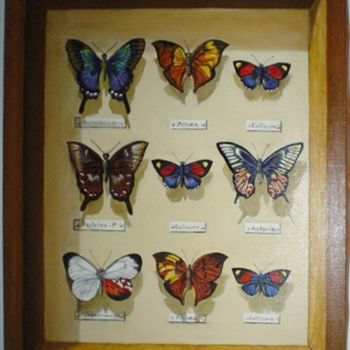 Malarstwo zatytułowany „les papillons .” autorstwa Eric Sabatier, Oryginalna praca, Olej