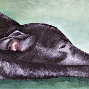 Painting titled "Chiara sleeping in…" by Ericson, Original Artwork, Oil